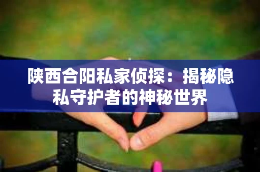 陕西合阳私家侦探：揭秘隐私守护者的神秘世界