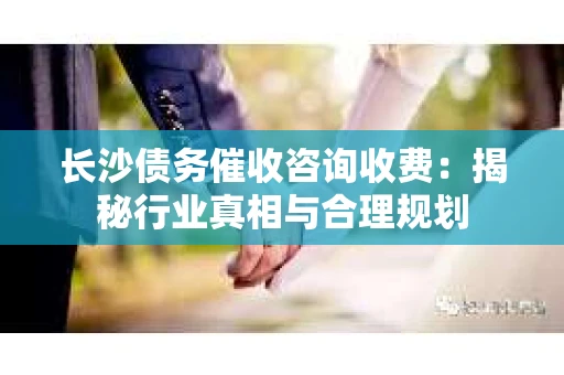 长沙债务催收咨询收费：揭秘行业真相与合理规划