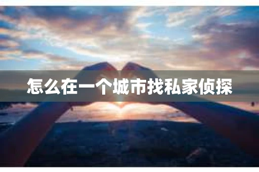 怎么在一个城市找私家侦探