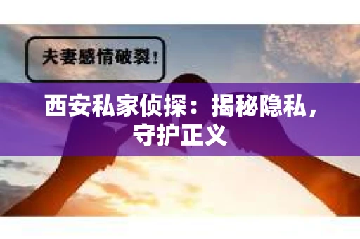 西安私家侦探：揭秘隐私，守护正义
