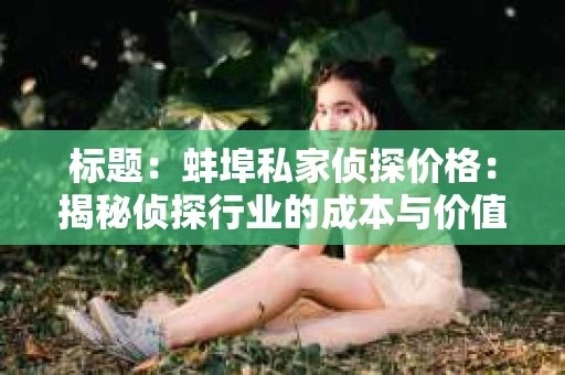 标题：蚌埠私家侦探价格：揭秘侦探行业的成本与价值
