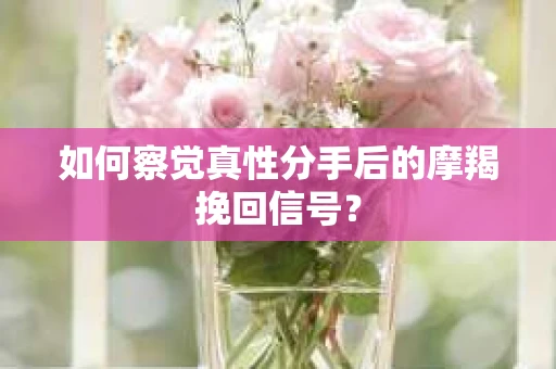 如何察觉真性分手后的摩羯挽回信号？