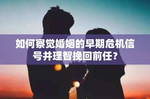 如何察觉婚姻的早期危机信号并理智挽回前任？